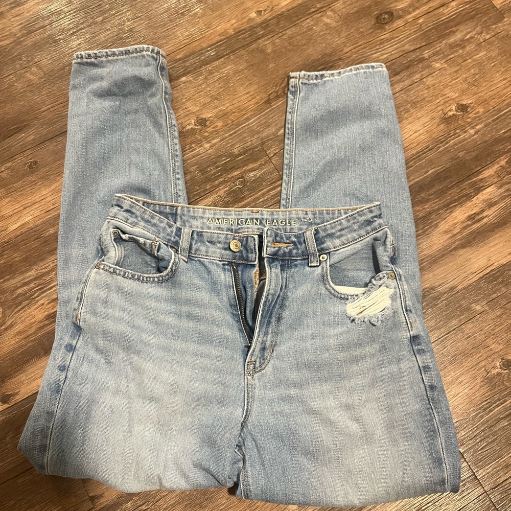 American Eagle Outfitters Light Blue Straight Leg Jeans
